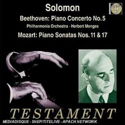 SOLOMON / BEETHOVEN : CONCERTOS POUR PIA NO N 5, OP. 73 EMPEREUR - MOZART : SONAT