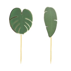 Lot de 10 pics à cocktail - Feuilles tropicales - Tim & Puce Factory