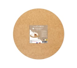 Lot de 5 supports à gâteaux réversibles ScrapCooking® -  Blanc et kraft - ⌀ 24 cm