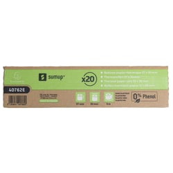 Lot de 20 bobines pour tickets de carte bancaire Excompta - SumUp - 57 x 30 mm - 55g/m²