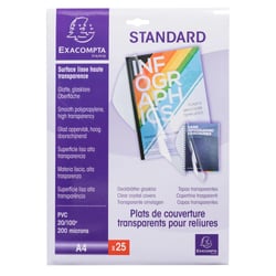 Boîte de plats Excompta - PVC 20/100ième - Transparent - A4