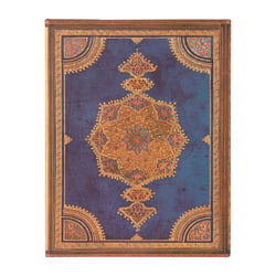 Répertoire Paperblanks - Bleu - 18 x 23 cm - Safavide indigo ultra - 144 pages lignées