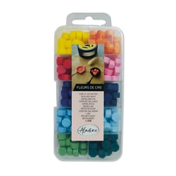 Boite Fleurs de cire à cacheter 10 couleurs vives - Aladine