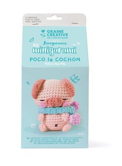 Kit minigurumi Graine Créative - Poco le cochon - 10 cm