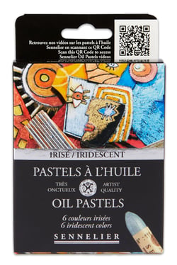 Lot de 6 pastels à l'huile - Sennelier - Irisés