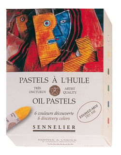 Lot de 6 pastels à l'huile - Sennelier - Couleurs assorties - Découverte