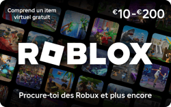 Code de téléchargement Carte cadeau Roblox variable de 10 euros à 200 euros