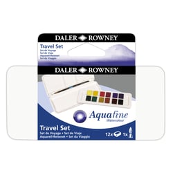 Lot de 12 voyage de peinture aquarelle Daler Rowney - 12 godets