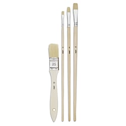 Lot de 4 pinceaux acrylique et huile Pébéo - Soie beau-blanc