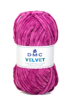 Pelote de fil à tricoter 100% polyester - DMC - Velvet - Fuschia 011