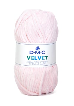 Pelote de fil à tricoter 100 % polyester - DMC - Velvet - Rose 005