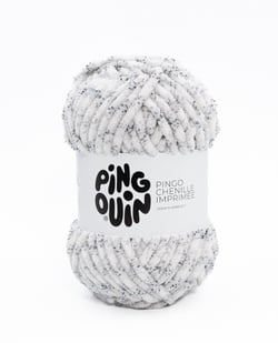Pelote de fil à tricoter 100 % polyester - Phildar - Pingo Chenille - Imprimé Zébré