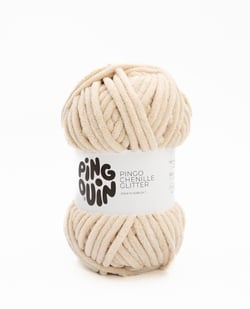 Pelote de fil à tricoter 100 % polyester - Phildar - Pingo Chenille - Glitter Lin