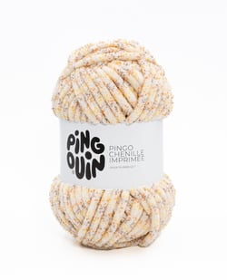 Pelote de fil à tricoter 100 % polyester - Phildar - Pingo Chenille - Imprimé Solaire