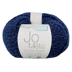 Pelote de fil à tricoter Trimits - Jo Métal - Marine 15