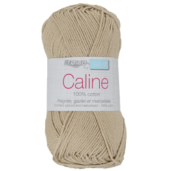 Pelote de fil à tricoter 100% coton - Trimits - Câline - Beige