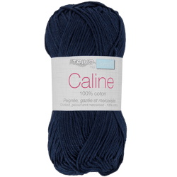 Pelote de fil à tricoter 100% coton - Trimits - Câline - Blue