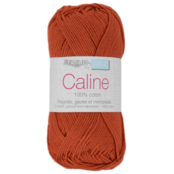 Pelote de fil à tricoter 100% coton - Trimits - Câline - Rouille