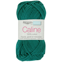 Pelote de fil à tricoter 100% coton - Trimits - Câline - Vert