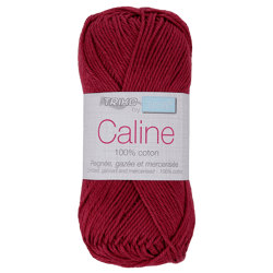 Pelote de fil à tricoter 100% coton - Trimits - Câline - Rouge