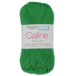 Pelote de fil à tricoter 100% coton - Trimits - Câline - Vert