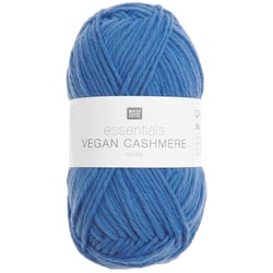 Pelote de fil à tricoter 100% fibres synthétiques - Essentials - Vegan Cashmere aran - Bleu