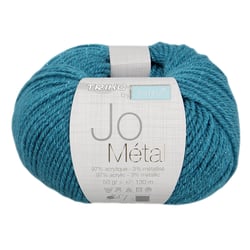 Pelote de fil à tricoter Trimits - Jo Métal - Turquoise 14