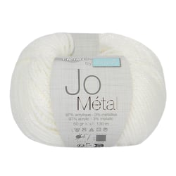 Pelote de fil à tricoter Trimits - Jo Métal - Blanc 01