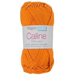 Pelote de fil à tricoter 100% coton - Trimits - Câline - Orange