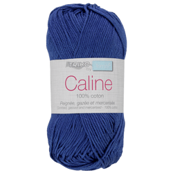Pelote de fil à tricoter 100% coton - Trimits - Câline - Bleu