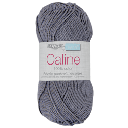 Pelote de fil à tricoter 100% coton - Trimits - Câline - Gris