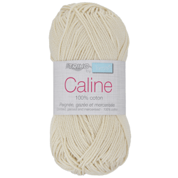 Pelote de fil à tricoter 100% coton - Trimits - Câline - Écru