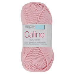 Pelote de fil à tricoter 100% coton - Trimits - Câline - rose clair
