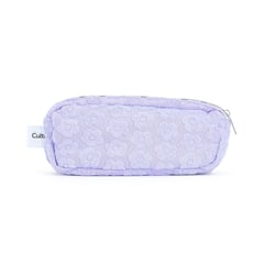 Trousse rectangulaire 2 compartiments Cultura - Velours Lilas
