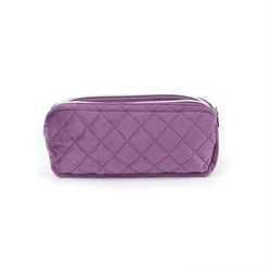 Trousse rectangulaire 2 compartiments Cultura - Velours violet