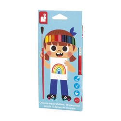 Lot de 12 crayons aquarellables - Janod