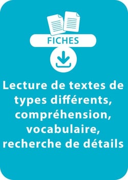 Lecture CE1 - 6. Compréhension des différents sens d'un mot, compréhension globale, orthographe, vocabulaire - Un lot de 12 fiches à télécharger
