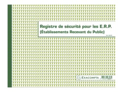 Piqûre 24x32cm - Registre de sécurité pour les établissement recevant du public (ERP) - 32 pages - Exacompta