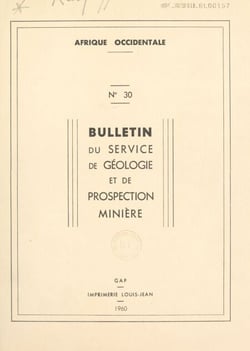 La géologie de l'Adrar des Iforas (Sahara central) - Thèse soutenue à Paris le 16 avril 1958