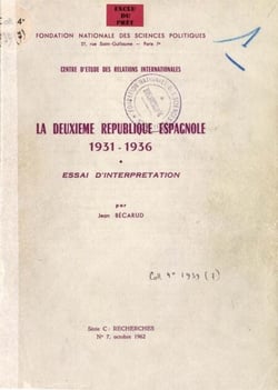 La Deuxième République espagnole, 1931-1936 - Essai d'interprétation