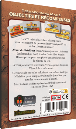 Terraforming Mars : Objectifs et Récompenses - Intrafin Games