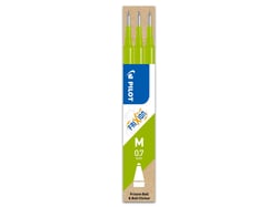 Lot de 3 recharges encre effaçable Pilot - FriXion Point & Clicker - Vert clair - Pointe moyenne 