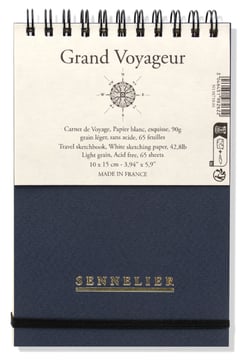 Carnet de voyage Sennelier - Bleu - 10 x 15 cm - Grand voyageur
