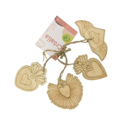 Lot de 4 accessoires bois ex-voto - Créalia