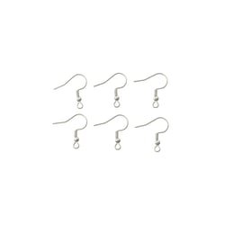 Boucles d'oreilles crochets x6 - Acier inoxydable argenté - Créalia