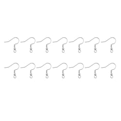 Boucles d'oreilles crochets x14 - Acier inoxydable argenté - Créalia