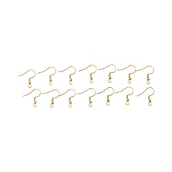 Boucles d'oreilles crochets x14 - Acier inoxydable doré - Créalia