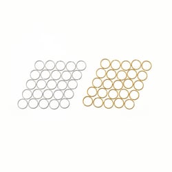 Anneaux brisés x50 - 10 mm - Acier inoxydable argenté - Créalia
