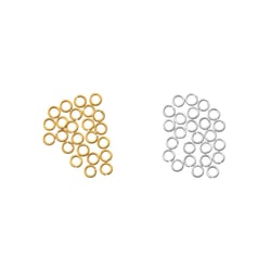 Anneaux brisés x50 - 3 mm - Acier inoxydable doré - Créalia