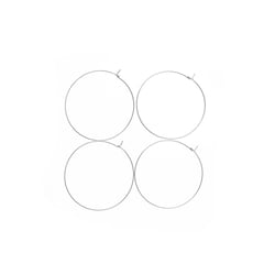 Boucles d'oreilles créoles x4 - 40 mm - Acier inoxydable argenté - Créalia